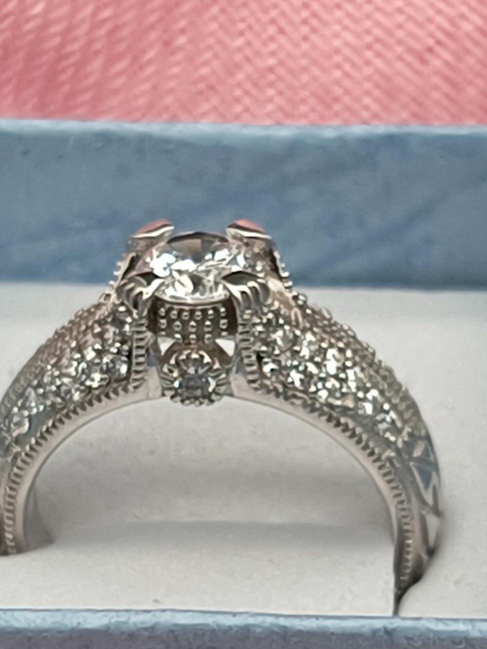 Sterling Silver 925 Faceted CZ Solitaire Engagement Style Ring - Picture 3 of 9
